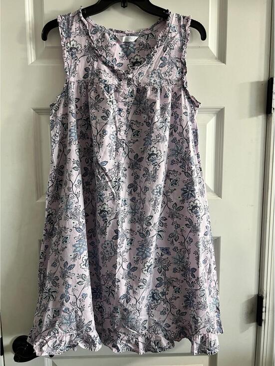 Adonna Other - Adonna Floral 100% Cotton Cottagecore Prairie Nightgown Sz S Purple Ruffles